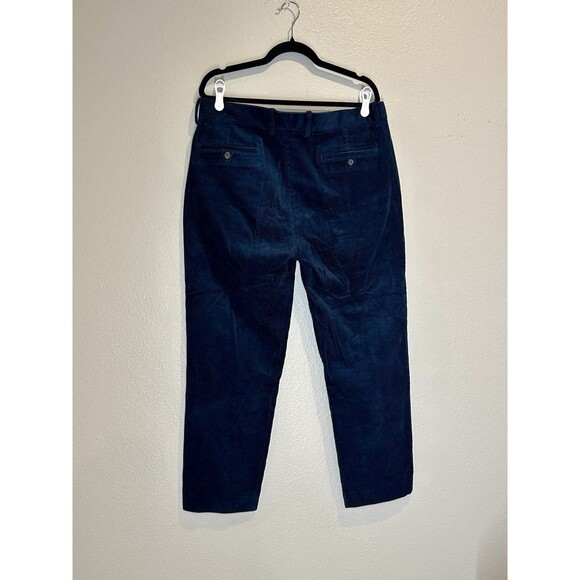 Brooks Brothers Wide Wale Corduroy (36x30) Navy Regular Fit Academia Chino Pant - Picture 3 of 8